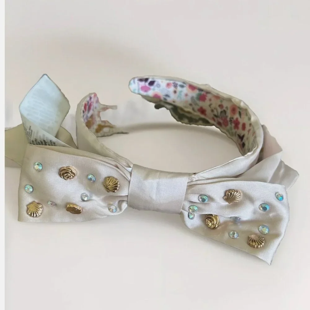 NWT Disneyland Park Girls Blush Pink Ariel Little Mermaid Headband Bedazzle